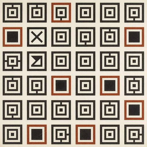 Abstract Geometric 98x98 Grid Pattern