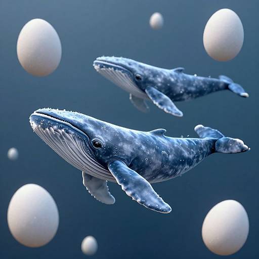 Surreal Sky-Whales Singing Harmonies