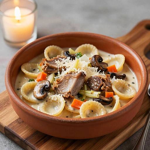 Candlelit Orecchiette with Braised Rabbit