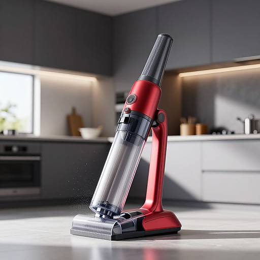 Compact Dustbuster in Modern Kitchen