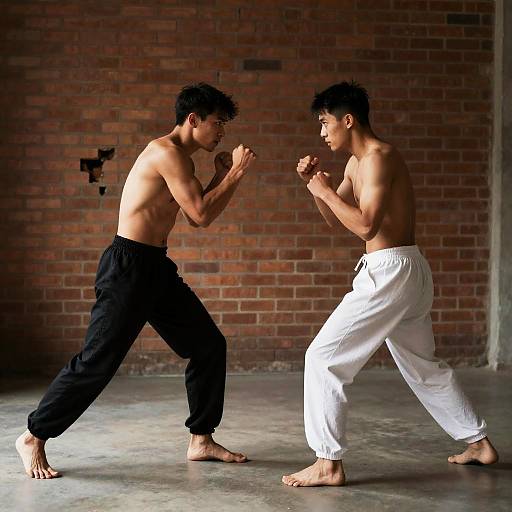 Intense Fight Scene in Brick Room