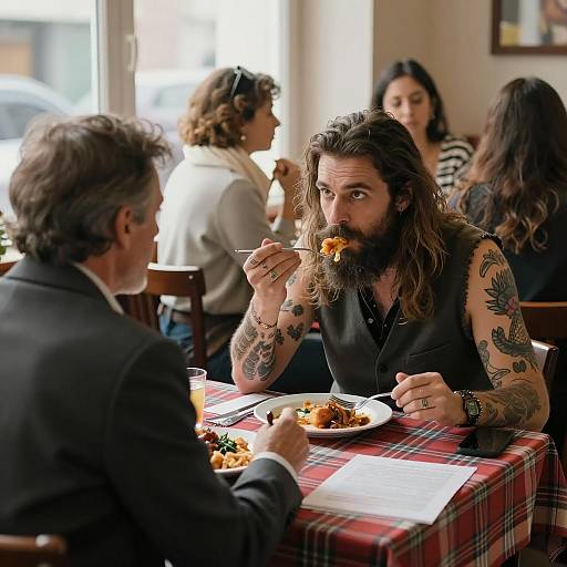 Intense Diner Conversation Scene