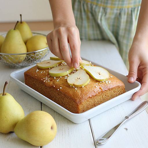 Pear Ginger Tray Bake Cake Delight