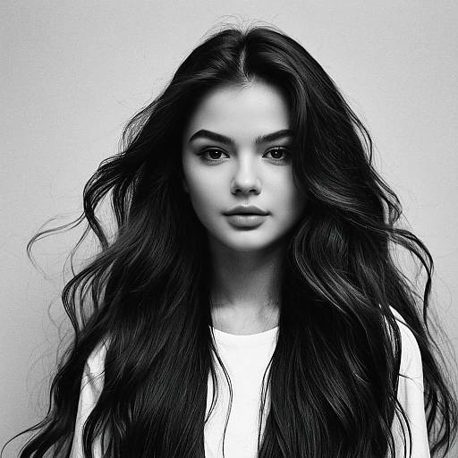 Minimalist Black and White Princess Portrait