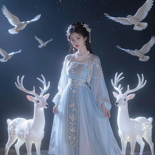 Dreamlike Portrait of an Ethereal Woman