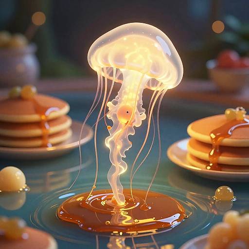 Caramel Pool Jellyfish and Pancake Realm