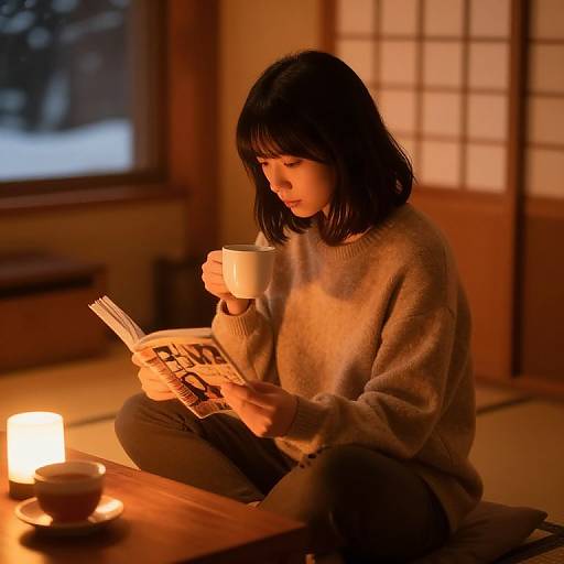 Cozy Winter Reading by Kotatsu