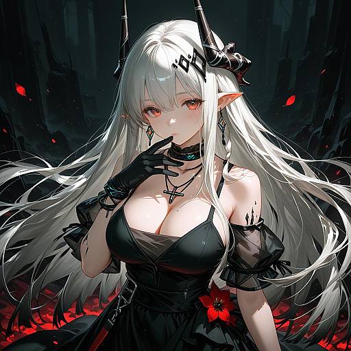 Illustration of Mudrock (obsidian) (arknights), arknights in the style of Ekao