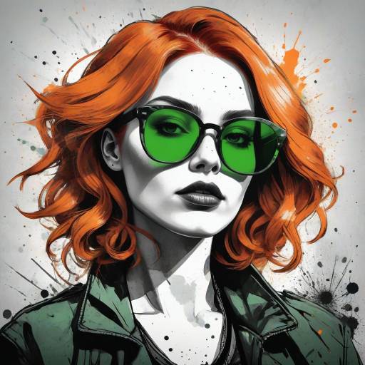 Edgy Portrait of a Red-Haired Woman Edgy Portrait of a Red-Haired Woman