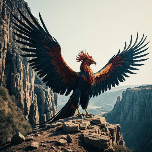 Majestic Phoenix-Shaped Cliff Landscape
