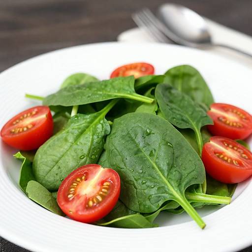 Artful Fresh Green Salad Plate