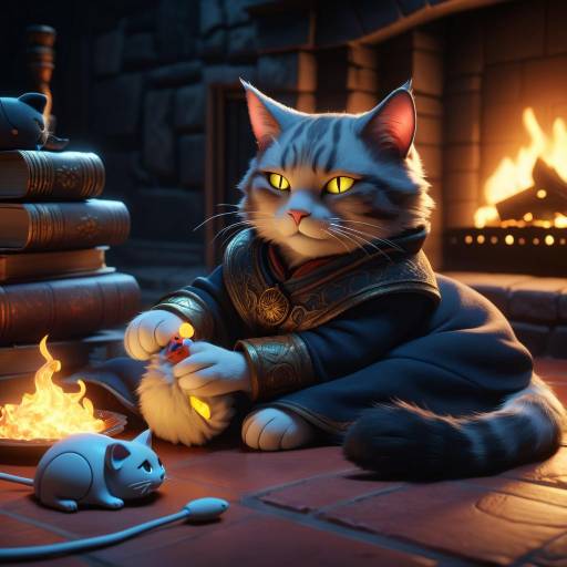 Jasper the Sleepy Cat by the Fire Jasper the Sleepy Cat by the Fire