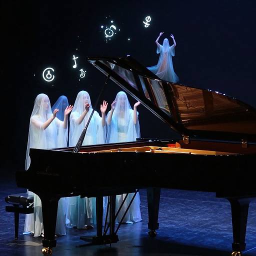 Ethereal Piano with Ghostly Conductors