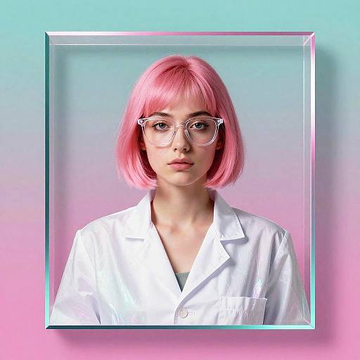 Stylized Female Scientist Portrait