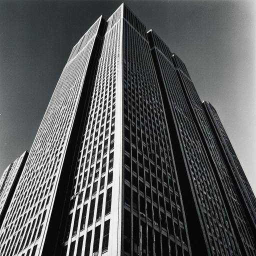 Modern Skyscraper with Sharp Geometric Lines