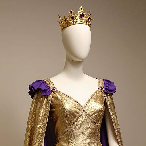 Regal Mannequin in Gold and Purple