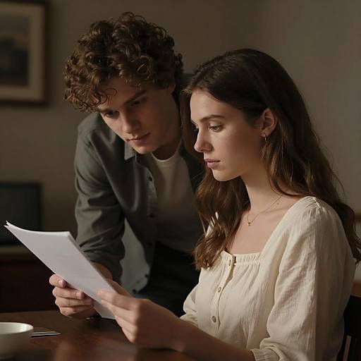 Intimate Moment in Dim Light