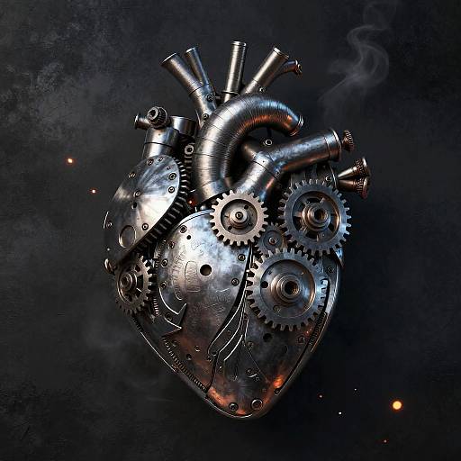 Steampunk Mechanical Heart Wallpaper