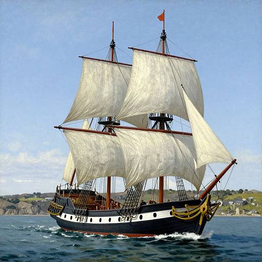 William Halsall's Mayflower in Plymouth Harbor