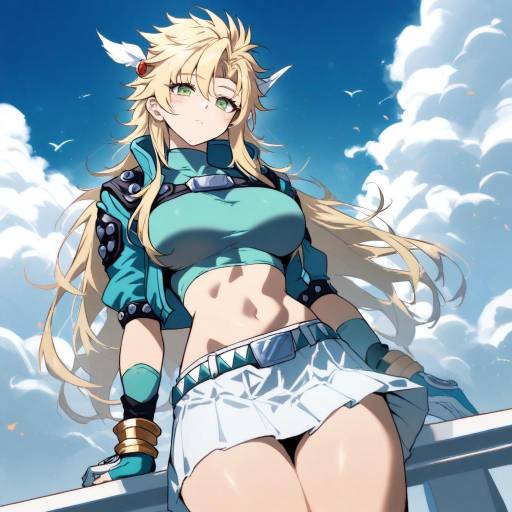 Confident Anime Warrior Girl