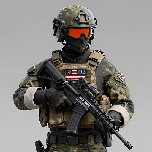 3D Cyberpunk Military Character