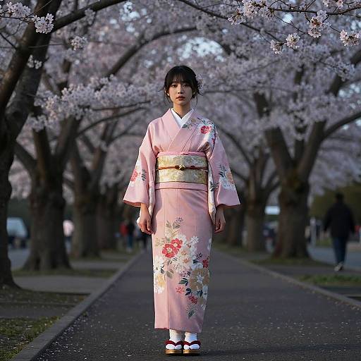 Cherry Blossom Kimono Portrait