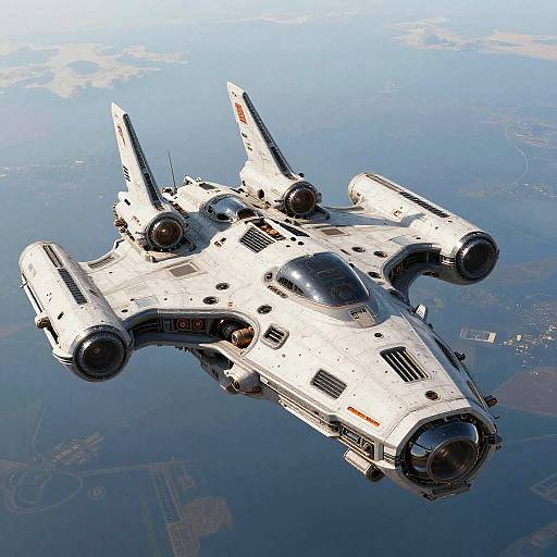 Futuristic Spaceship Inspired by Stålenhag and McQuarrie