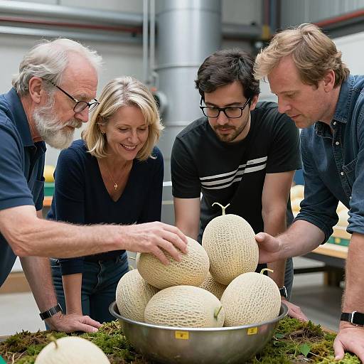 Examining Fuzzy Cantaloupes at a Table