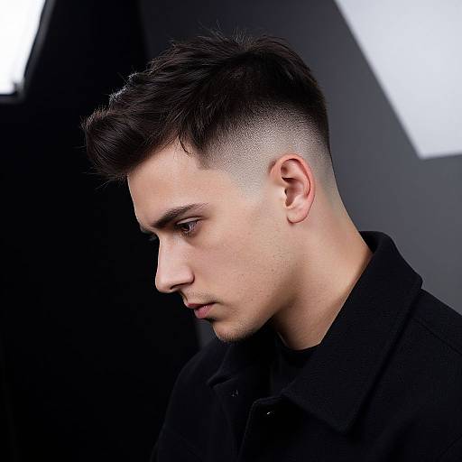 Curtain Haircut Fade on European Man