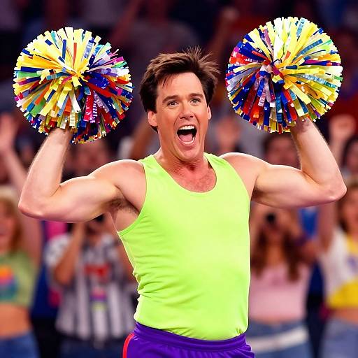 Jim Carrey Cheerleader in Neon