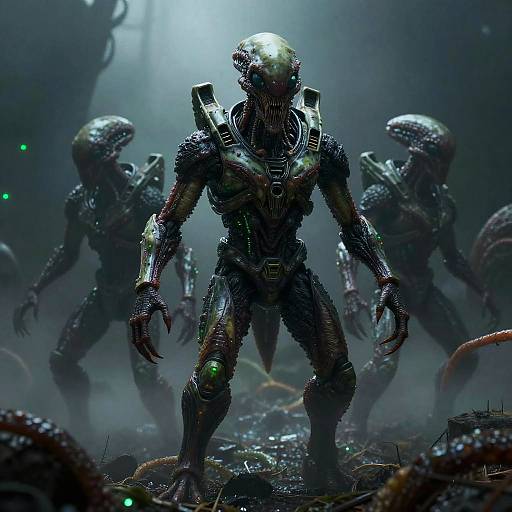 Halo Flood Alien Parasites Scene