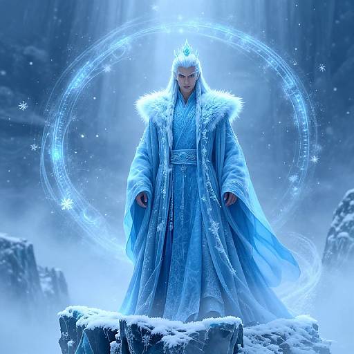 Icenraat: Mystical Ice Sorcerer Portrait