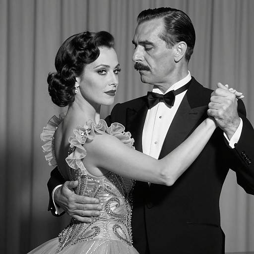 Elegant Black and White Dance Portrait