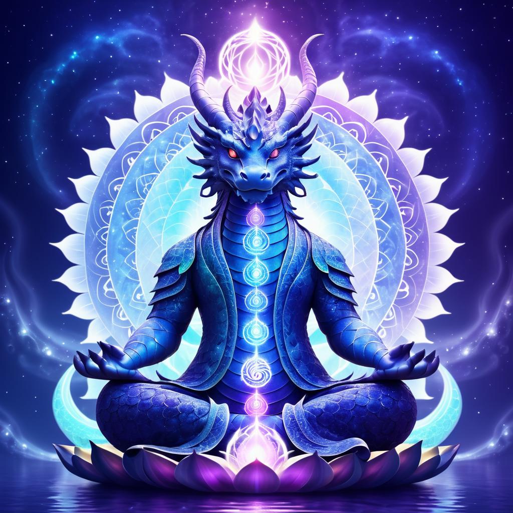 Celestial Dragon in Serene Meditation