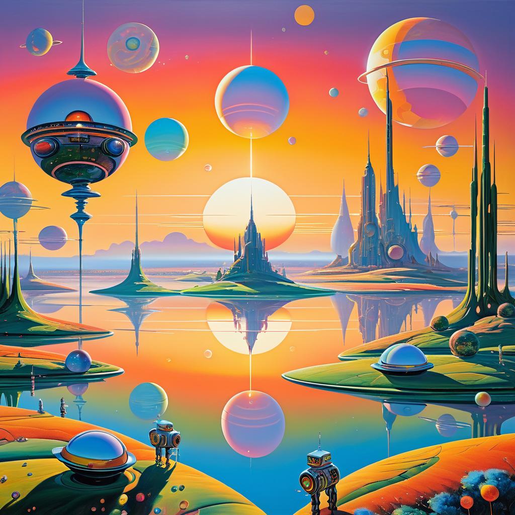 Surrealist Retro Sci-Fi Meets Monet