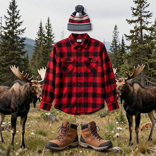 Classic Canadian Outfit with Wildlife