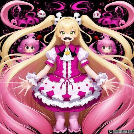 Illustration of Anthony (madoka magica), mahou shoujo madoka magica in the style of Okitakung