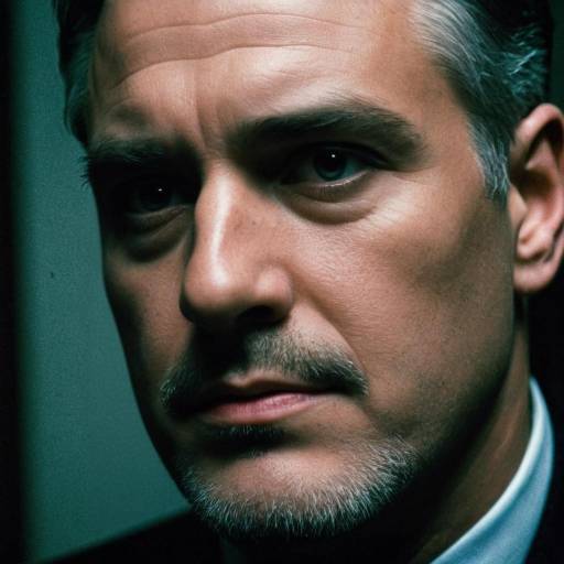 Dramatic Close-Up of Intense Male Prosecutor