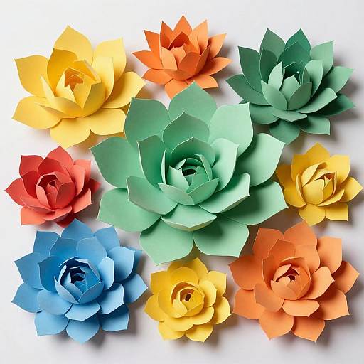 Bohemian Paper Art Succulent Arrangement