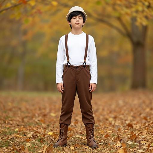 Autumn Boy in Fall Costume