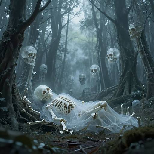 Ethereal Forest of Translucent Bones