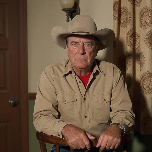 Classic Film Scene with Serious Man