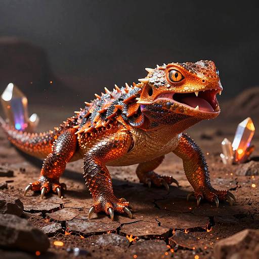 Ember-Lizard in Arid Wasteland