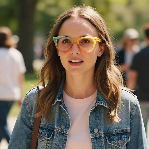 Natalie Portman in Colorful Glasses