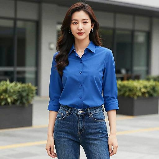 Corporate Casual Ladies Shirt Style
