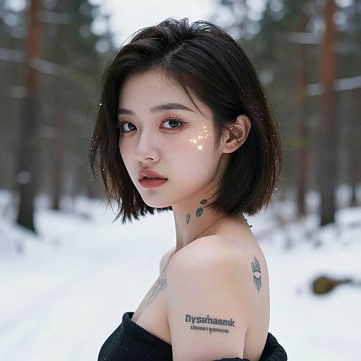 AI Swedish Girl in Nordic Forest