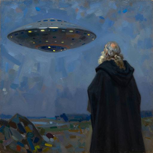 Old Druid Watching UFO