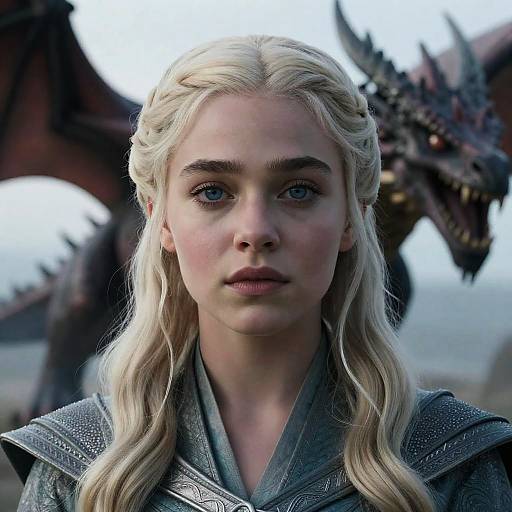 Cinematic Dragon Portrait: Targaryen Beauty