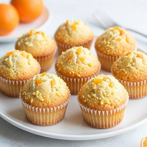 Fresh Mandarin Muffins on Plate