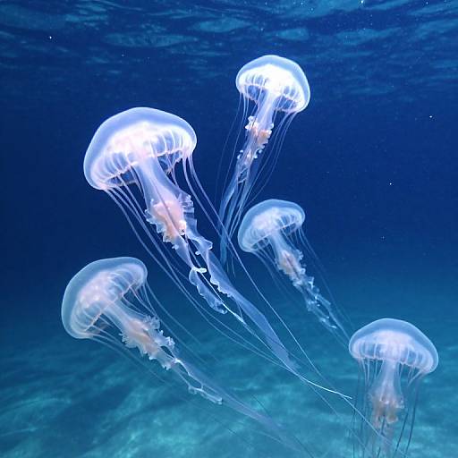Bioluminescent Jellyfish in Underwater Realm